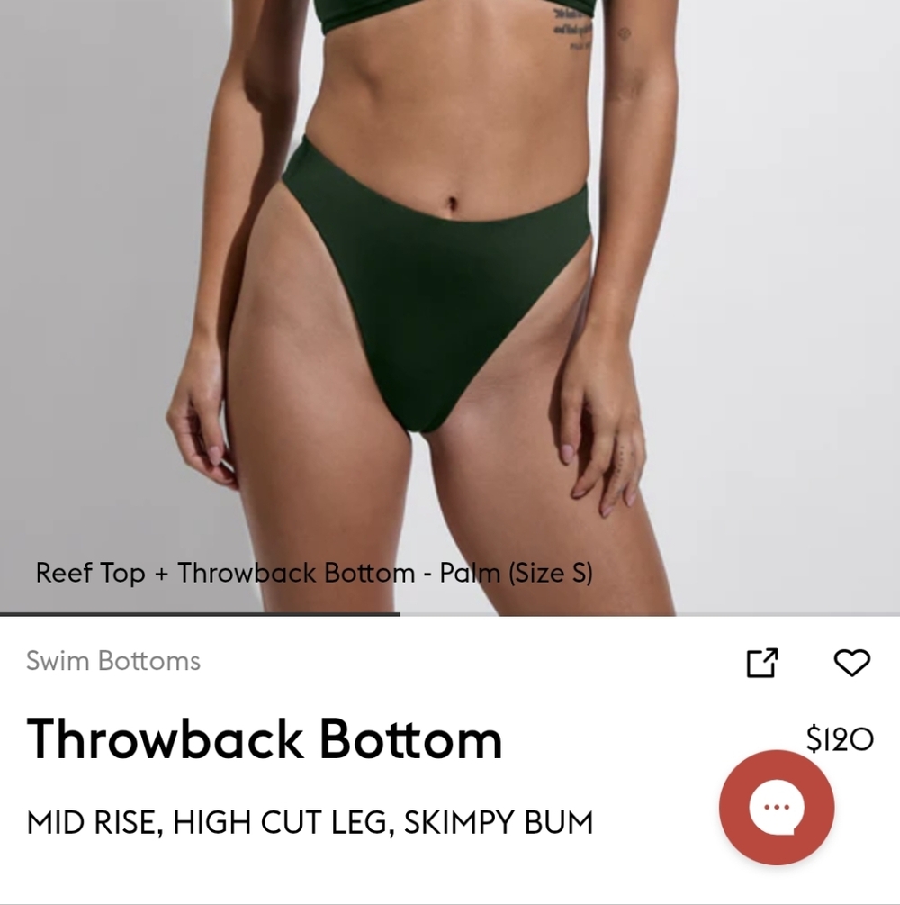 Left On Friday Palm Green Bikini Bottom